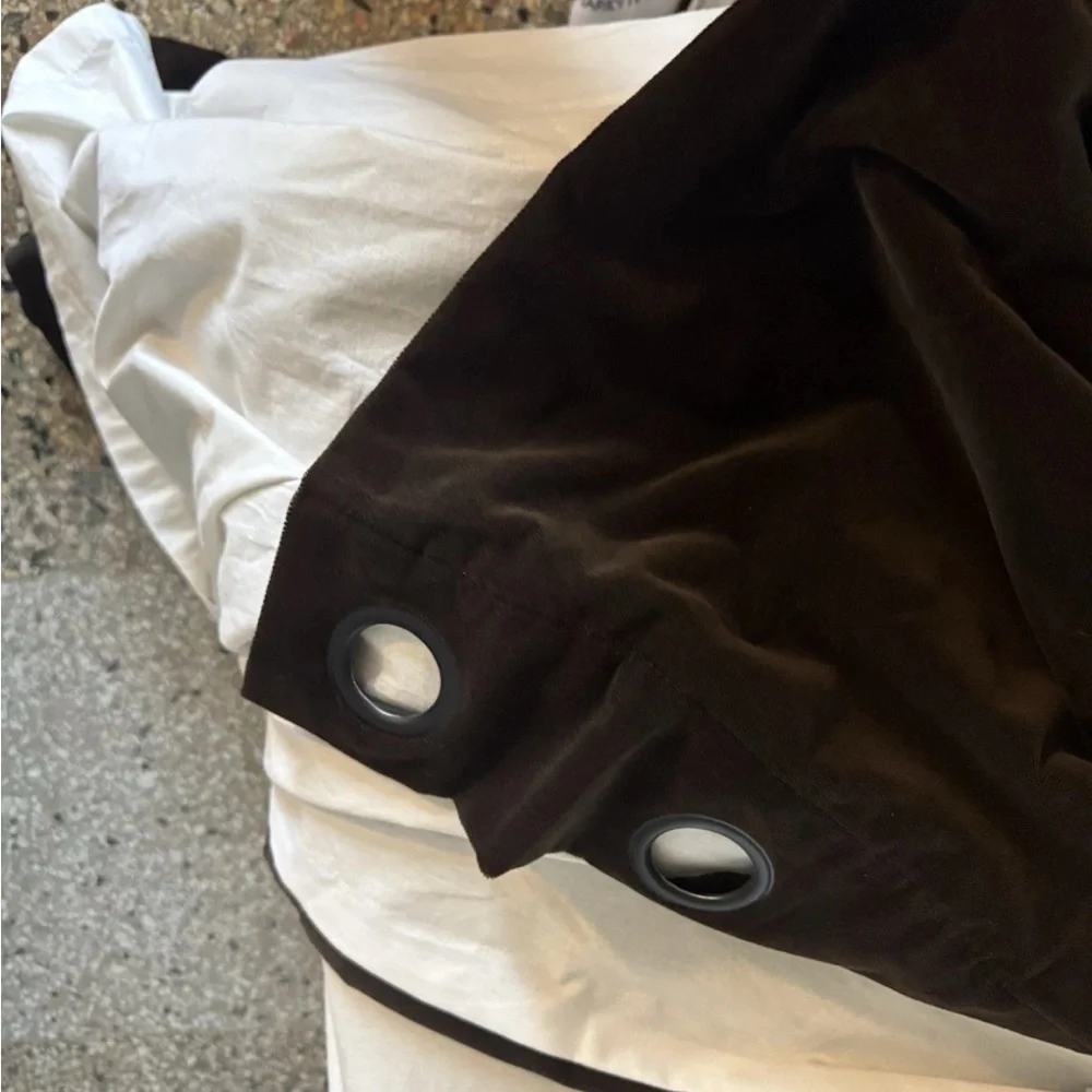 Pottery Barn White and Brown Fabric